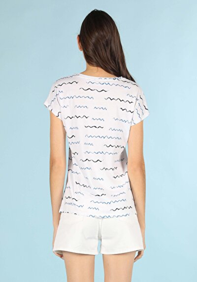 Image de T-shirt À Manches Courtes Blanc Regular Fit  Femme