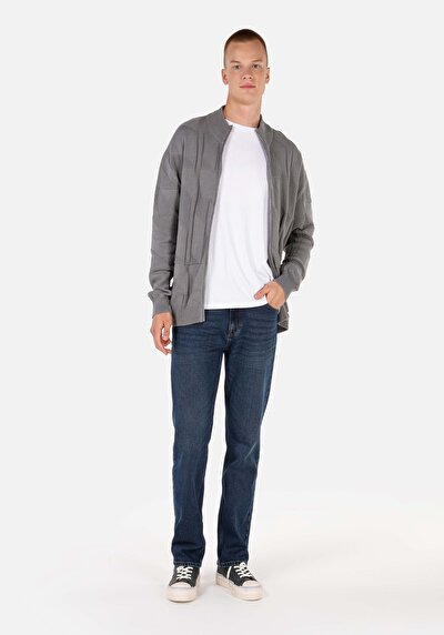 Image de Cardigan Tricot Gris Regular Fit Homme