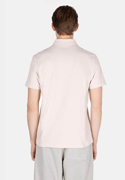 Image de T-shirt Polo À Manches Courtes Beige Droit Regular Fit Homme