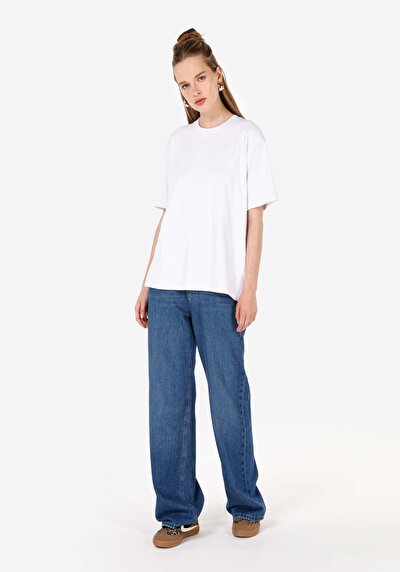 Image de 970 Berry Pantalon Bleu En Regular Fit Femme