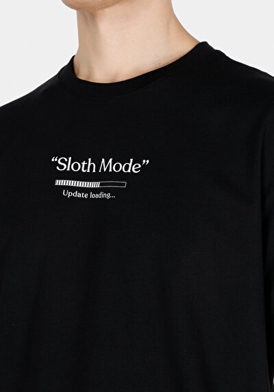 Image de T-shirt À Manches Courtes Noir Comfort Fit Droit Homme
