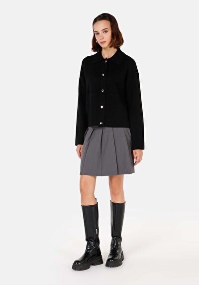 Image de Cardigan Tricot Noir Regular Fit Femme