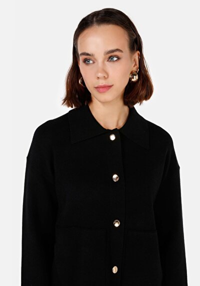 Image de Cardigan Tricot Noir Regular Fit Femme