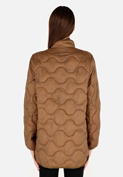 Image de Veste Marron Regular Fit Manches Longues  Matelassé Femme