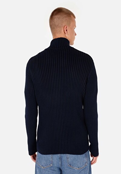 Image de Cardigan Tricot Marine Slim Fit Homme