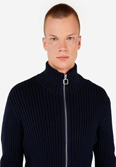 Image de Cardigan Tricot Marine Slim Fit Homme