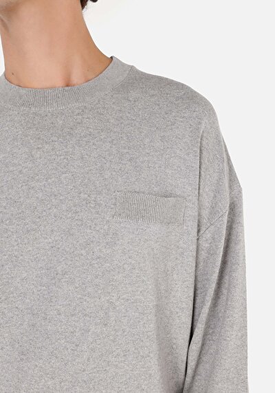 Image de Pull Gris Comfort Fit Manches Longues  Homme