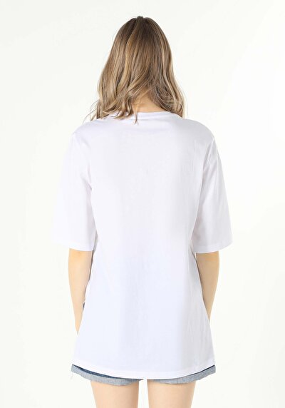 Image de T-shirt À Manches Courtes Blanc Regular Fit Femme