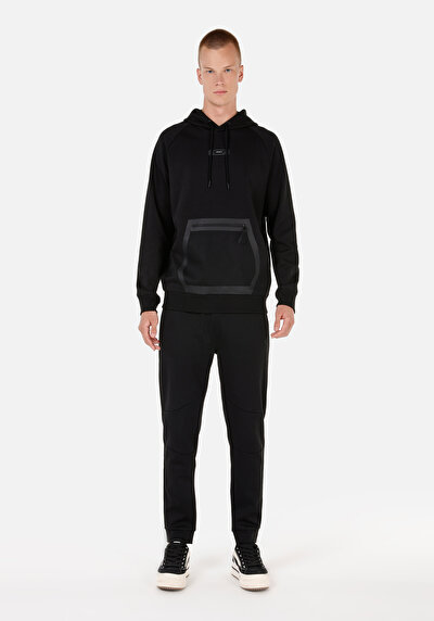 Afficher les détails de Pantalon De Survêtement Noir Regular Fit Homme