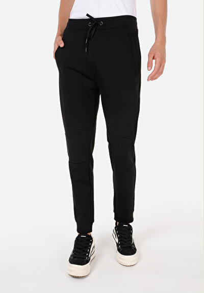 Afficher les détails de Pantalon De Survêtement Noir Regular Fit Homme