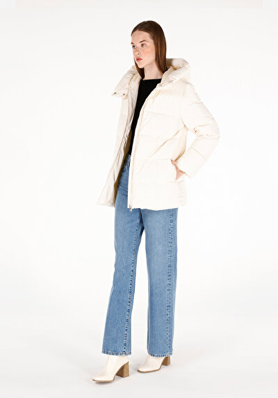 Image de Veste Blanc Regular Fit Manches Longues  Polyester Femme