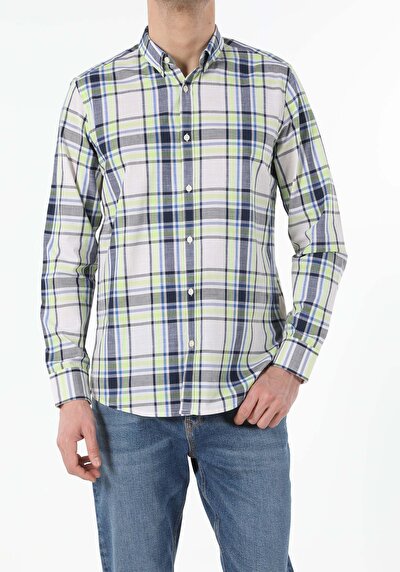 Image de Chemise À Manches Longues Marine Regular Fit Homme