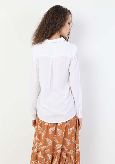 Image de Chemise À Manches Longues Blanc Regular Fit   Femme