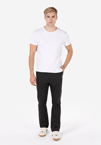 Image de Pantalon Anthracite Loose Leg Medium Rise En Jean Loose Fit Homme