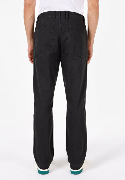 Image de Pantalon Anthracite Loose Leg Medium Rise En Jean Loose Fit Homme