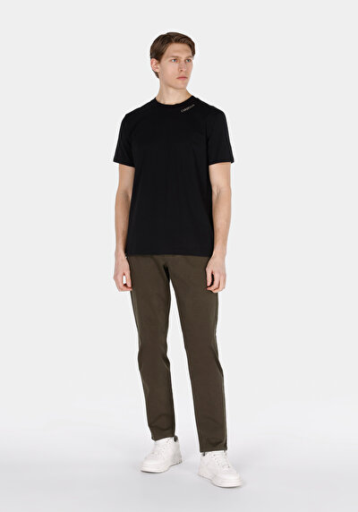 Image de T-shirt À Manches Courtes Noir Regular Fit Droit Homme