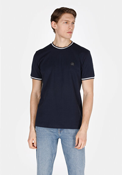 Image de T-shirt À Manches Courtes Marine Regular Fit Jakarli Homme