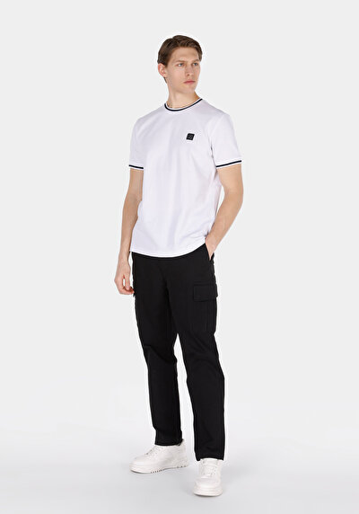 Image de T-shirt À Manches Courtes Blanc Regular Fit Jakarli Homme