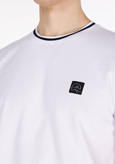 Image de T-shirt À Manches Courtes Blanc Regular Fit Jakarli Homme