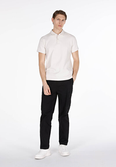 Image de T-shirt Polo À Manches Courtes Vert Foncé Droit Regular Fit Homme