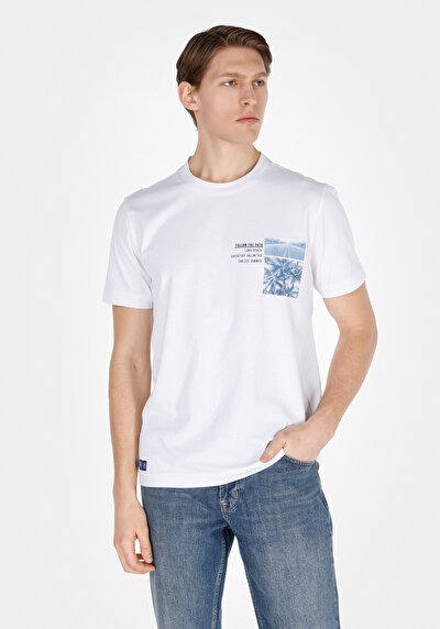 Image de Blanc Homme T-shirt À Manches Courtes