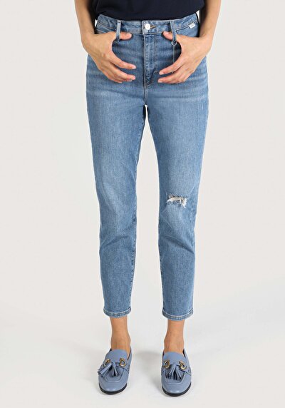 Image de 891 Maya Pantalon Denim   En  Slim Fit Femme