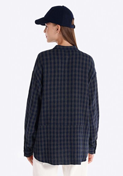 Image de Chemise À Manches Longues Marine Femme
