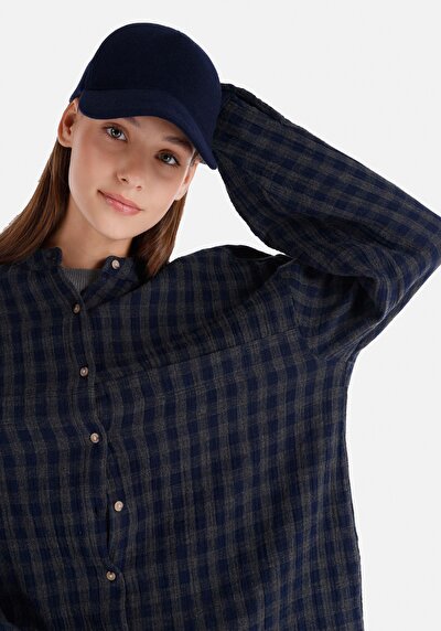 Image de Chemise À Manches Longues Marine    Femme