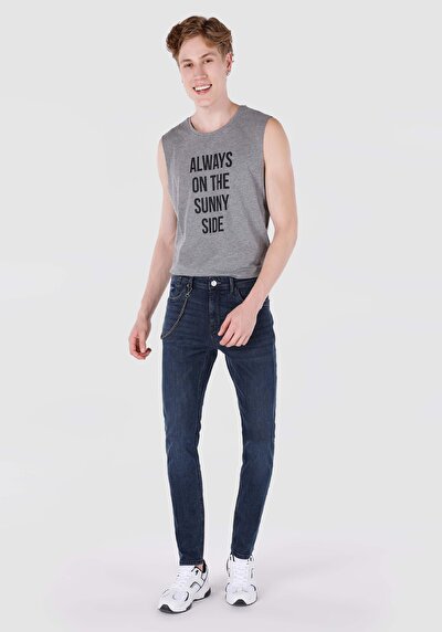Image de 041 Danny Pantalon Bleu Foncé   En  Slim Fit Homme