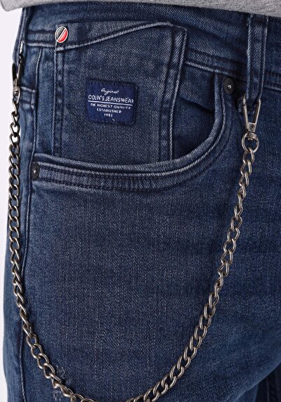 Image de 041 Danny Pantalon Bleu Foncé   En  Slim Fit Homme