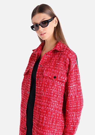 Image de Chemise À Manches Longues Rouge Femme
