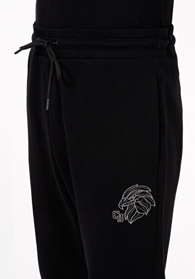 Afficher les détails de Pantalon De Survêtement Noir Comfort Fit Homme
