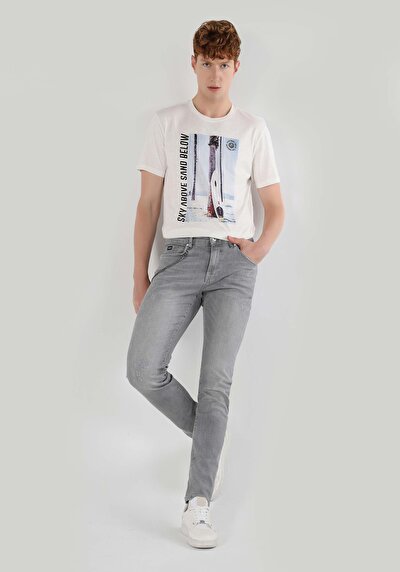 Image de 041 Danny Pantalon Gris En Slim Fit Homme