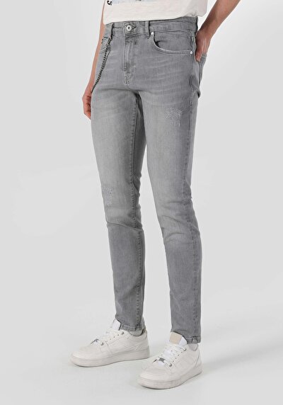 Image de 041 Danny Pantalon Gris En Slim Fit Homme