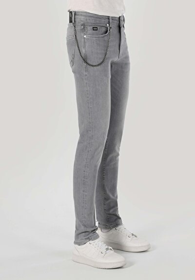 Image de 041 Danny Pantalon Gris En Slim Fit Homme