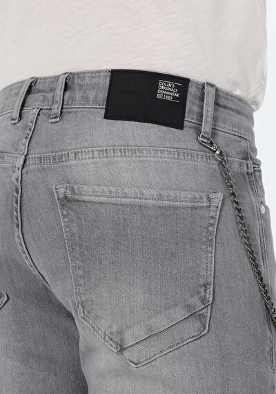 Afficher les détails de 041 Danny Pantalon Gris   En  Slim Fit Homme