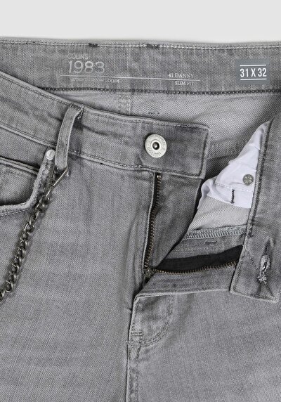 Afficher les détails de 041 Danny Pantalon Gris   En  Slim Fit Homme