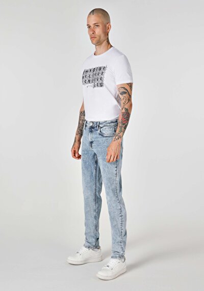 Image de 041 Danny Pantalon Bleu En Slim Fit Homme