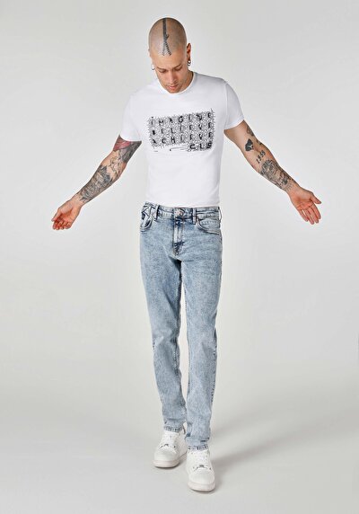 Image de 041 Danny Pantalon Bleu En Slim Fit Homme