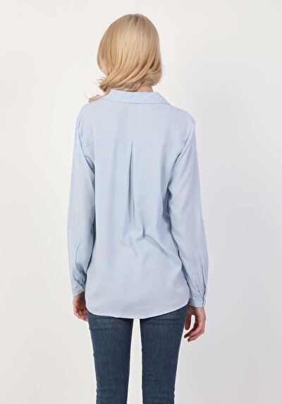 Image de Chemise À Manches Longues Bleu Regular Fit Femme