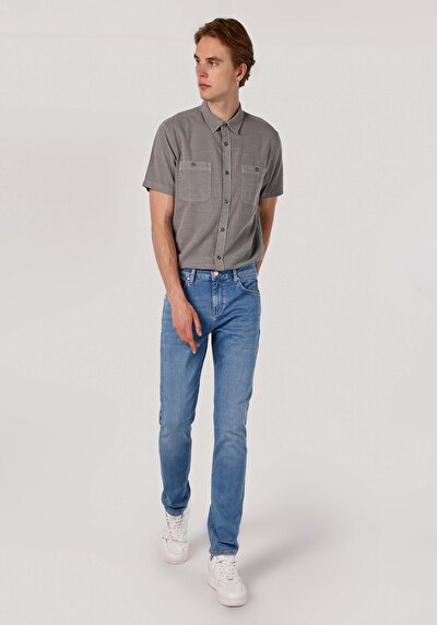 Image de 044 Karl Pantalon Bleu En Straight Fit Homme