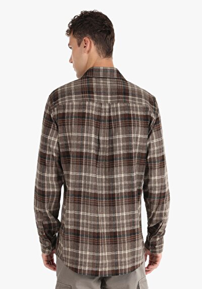 Afficher les détails de Chemise À Manches Longues Marron    Homme