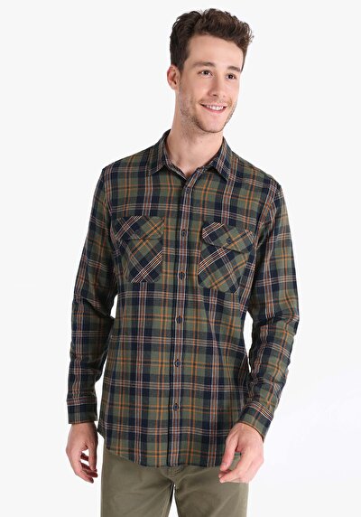 Image de Chemise À Manches Longues Vert Homme
