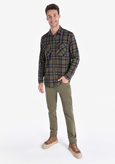Image de Chemise À Manches Longues Vert Homme