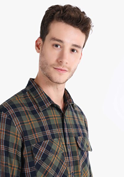 Image de Chemise À Manches Longues Vert    Homme