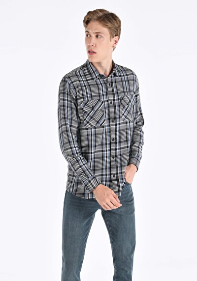 Image de Chemise À Manches Longues Bleu    Homme