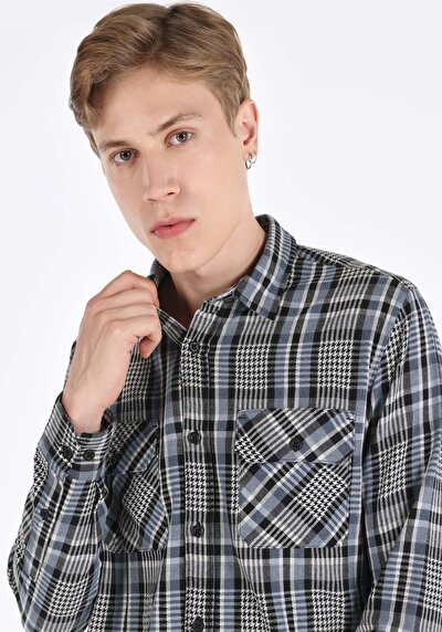 Image de Chemise À Manches Longues Bleu    Homme