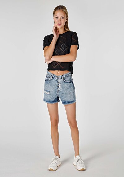 Image de Short Denim Mom Short Femme