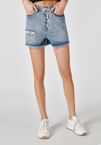 Afficher les détails de Short Denim Mom Short Femme