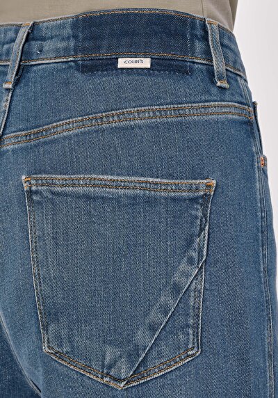 Image de 896  Maria Pantalon Bleu   En  Mom Fit Femme